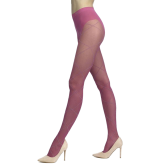 Damenstrumpfhose mit Lurex-Bortenband - Rosa