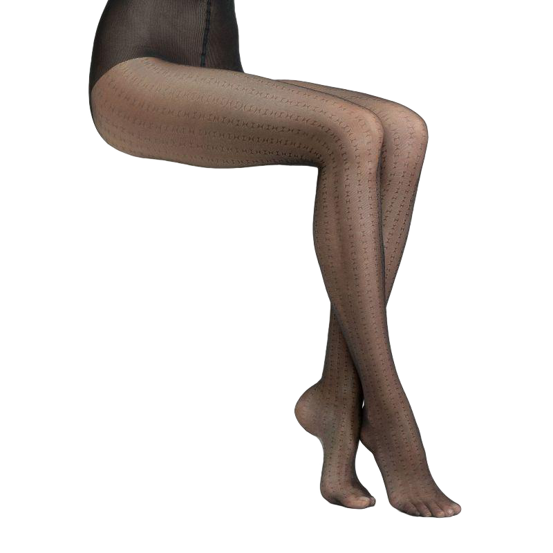 Fantasie-Strumpfhose mit Clessidre-Muster - Schwarz 20 Denier