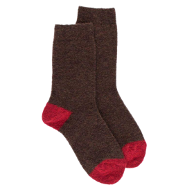 Socken Dore Dore für Damen aus fleece - Grau und Litchi