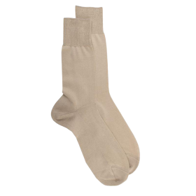 Herren Socken aus merzerisierter Bamwolle - Beige