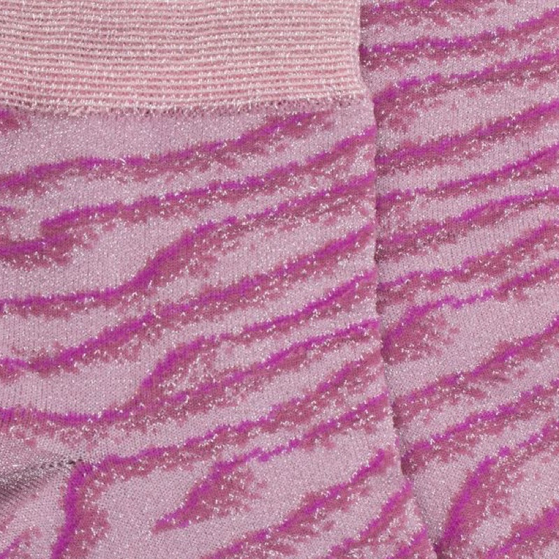 Socken aus Baumwolle und glänzendem Lurexeffekt - rosa