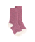 Socken aus Fleece - rosa und weiß