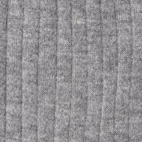 Dünne, gerippte Herrensocken in grau aus Kaschmir und Seide