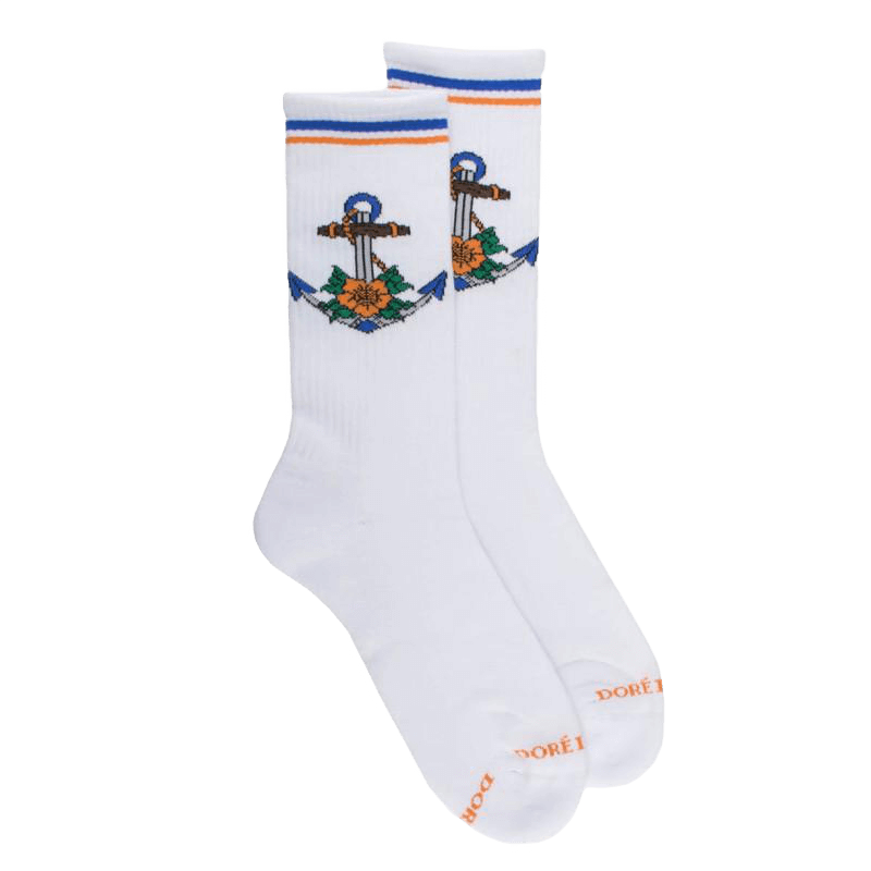 Herrensocken mit Ringelmuster - Ankermuster | Doré Doré