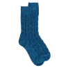 Melierte Socken mit Zopfmuster aus recycelter Baumwolle || Doré Doré