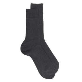 6er-Pack dunkelgraue Socken aus 100% merzerisierter Baumwolle