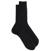 7 Paar Socken für Männer aus Merinowolle - Schwarz || Doré Doré
