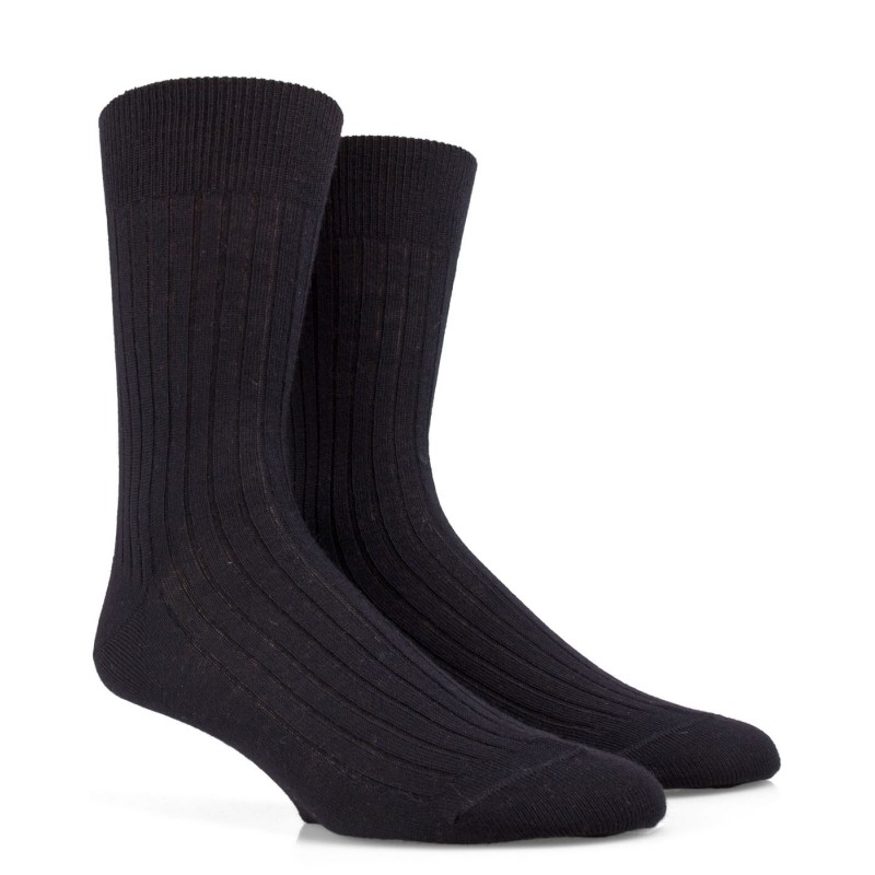 7 Paar Socken für Männer aus Merinowolle - Schwarz || Doré Doré