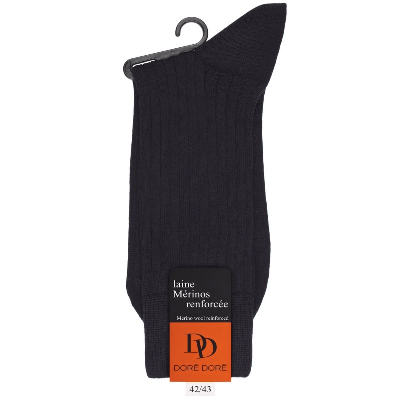 7 Paar Socken für Männer aus Merinowolle - Schwarz || Doré Doré