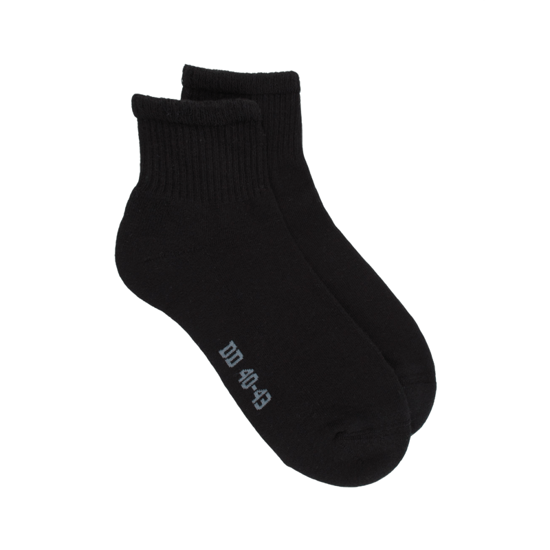 Sport-Socken für Herren - Frottee Baumwoll Schwarz