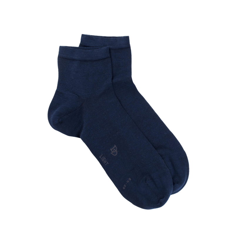 Sneakersocken für Herren aus merzerisierter Baumwolle - Blau