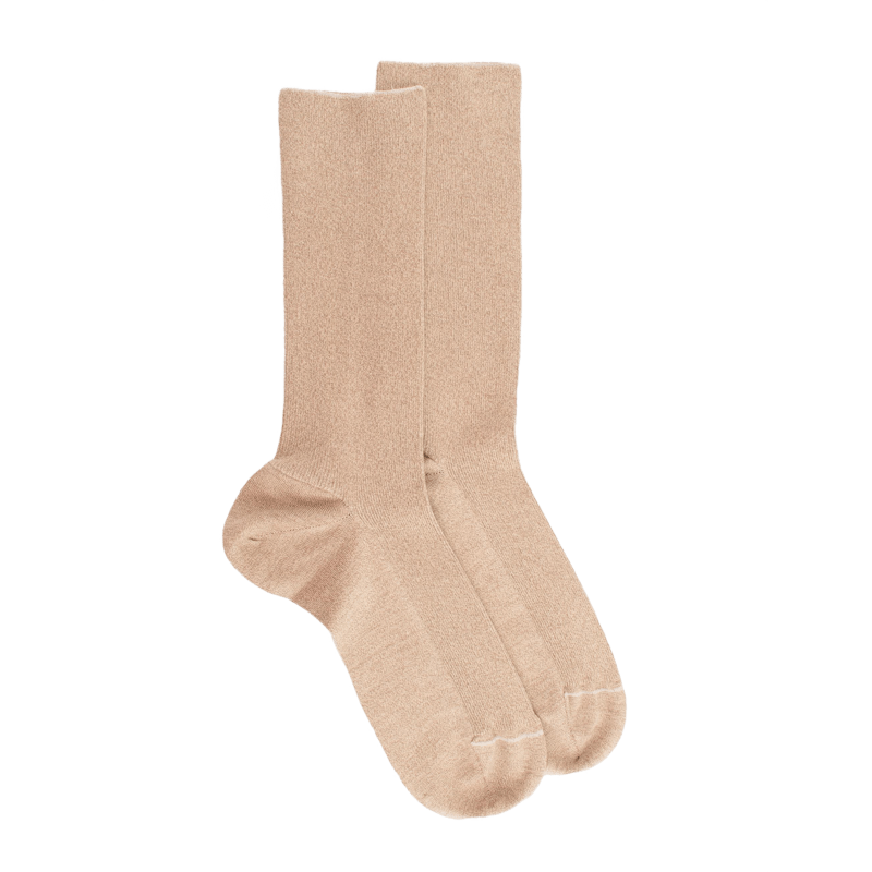 Socken aus Baumwolle Ohne Gummizug - Beige