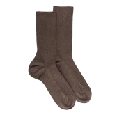Socken aus Baumwolle Ohne Gummizug - Hellbraun
