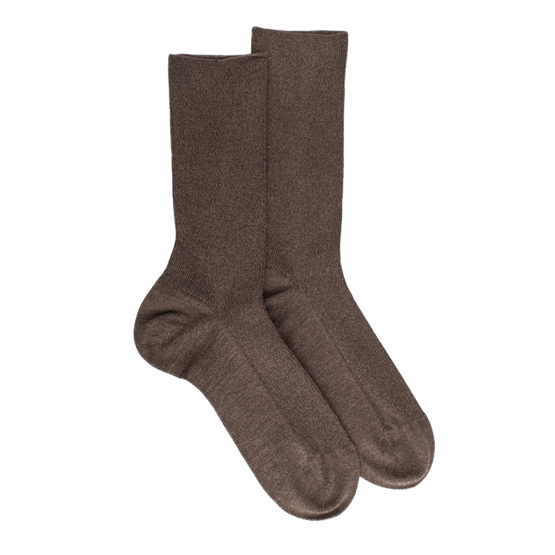 Socken aus Baumwolle Ohne Gummizug - Hellbraun