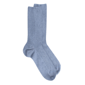 Herren Socken aus ägyptischer Baumwolle, elastisch und gerippt - Blau | Doré Doré