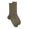 Herren Socken aus ägyptischer Baumwolle, elastisch und gerippt - khaki
