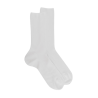 Herren Socken aus gerippter Baumwolle ohne Gummizug - Weiß | Doré Doré