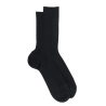 Schwarze Socken aus merzerisierter Baumwolle, speziell für empfindlliche Beine