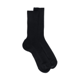 Socken aus merzerisierter Baumwolle - Schwarz