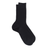 Dunkelblaue gerippte Socken aus merzerisierter Baumwolle