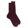 Gerippte Socken aus merzerisierter Baumwolle - Burgund
