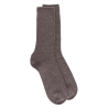 Gerippte Herrensocken aus Wolle - Hellbraun