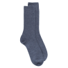 Gerippte Herrensocken aus Wolle - Blau