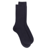 Gerippte Socken aus dicker Merinowolle - Dunkelblau