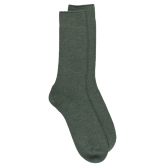 Gerippte Herrensocken aus Wolle - Thuja-Grüne | Doré Doré