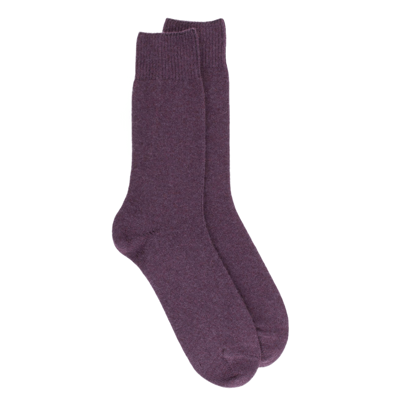 Socken Dore Dore aus Kaschmir und Wolle - Burgund