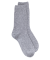Socken aus Wolle und Kaschmir für Damen - Hellgrau
