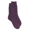 Damensocken aus Wolle und Kaschmir - Brombeerviolett