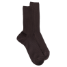 Gerippte Socken aus Wolle für Herren - Dunkelbraun