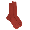 Gerippte Herrensocken aus Wolle - Orange