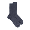 Gerippte Socken aus Wolle für Herren - Denimblau