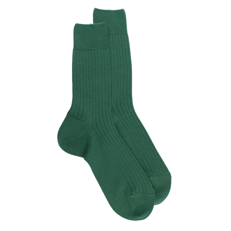 Chlorophylle Dore Dore gerippte Wollsocken