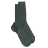 Gerippte Herrensocken aus Wolle - Thuja-Grüne | Doré Doré