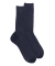 Zweifarbige gerippte Herrensocken aus Wolle und weicher Baumwolle - 41