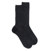 Zweifarbige gerippte Herrensocken aus Wolle und weicher Baumwolle - 93 | Doré Doré
