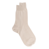 Beige Socken aus merzerisierter Baumwolle