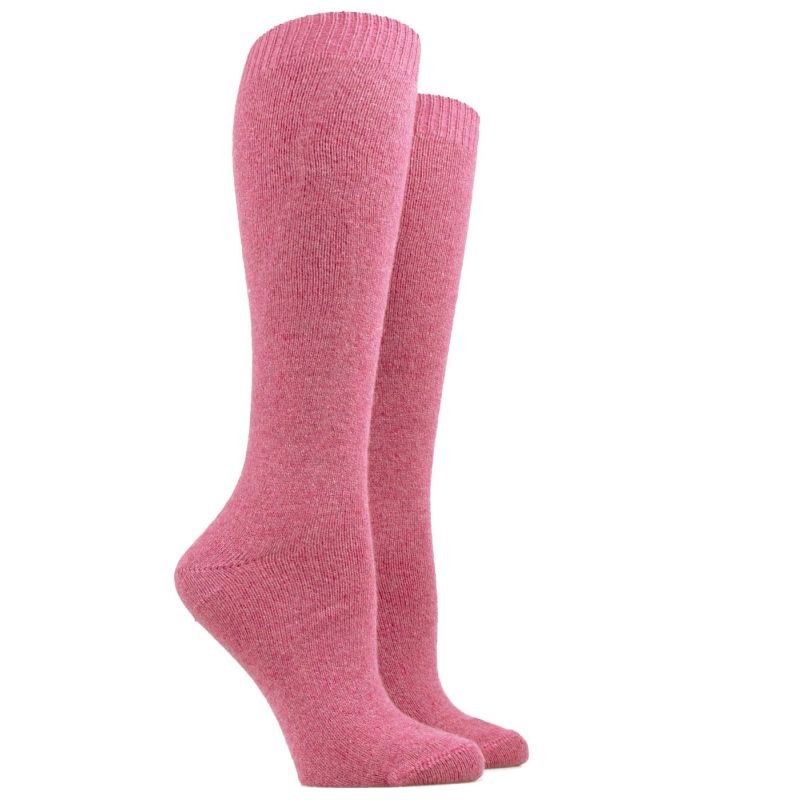 Kniestrümpfe aus Wolle und Kaschmir für Damen - Rosa