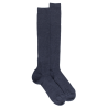 Lange Socken aus gerippter Wolle für Herren - Blau