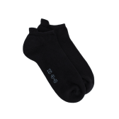 Sport-Sneakersocken für Herren - Frottee Baumwoll Schwarz