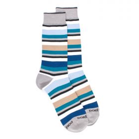 Gestreifte Socken aus Baumwolle - Mehrfarbe - Beige