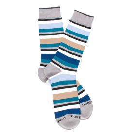 Gestreifte Socken aus Baumwolle - Mehrfarbe - Beige