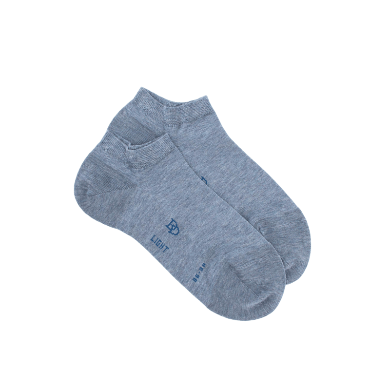 Damen Sneaker-Socken aus feiner Baumwolle - Eisblau | Doré Doré