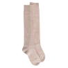 Lange Socken aus Wolle und Kaschmir für Damen einfarbig - Beige