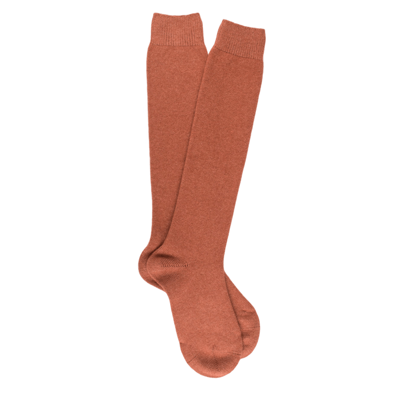 Kniestrümpfe aus Wolle und Kaschmir für Damen - Camel