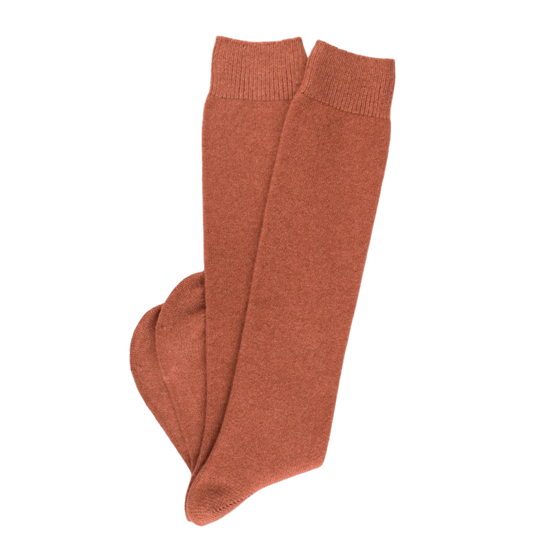 Kniestrümpfe aus Wolle und Kaschmir für Damen - Camel