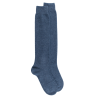 Lange Socken aus Wolle und Kaschmir für Damen einfarbig - Blau